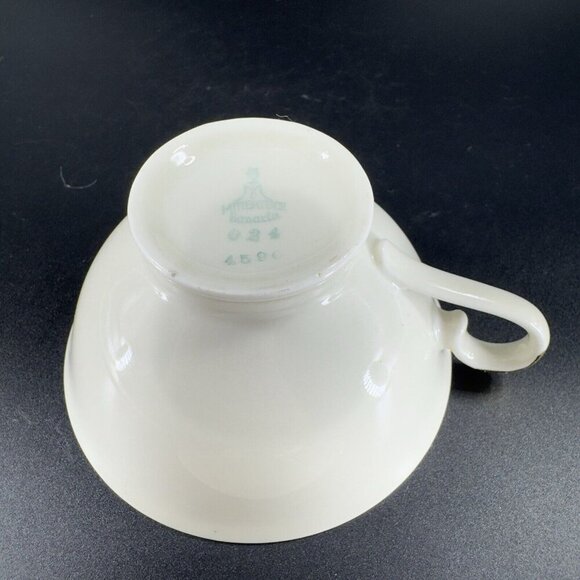 Antique Zeh Scherzer Bavaria Porcelain Teacup And Saucer Set Germany Vintage - Picture 14 of 14